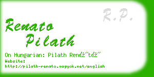 renato pilath business card